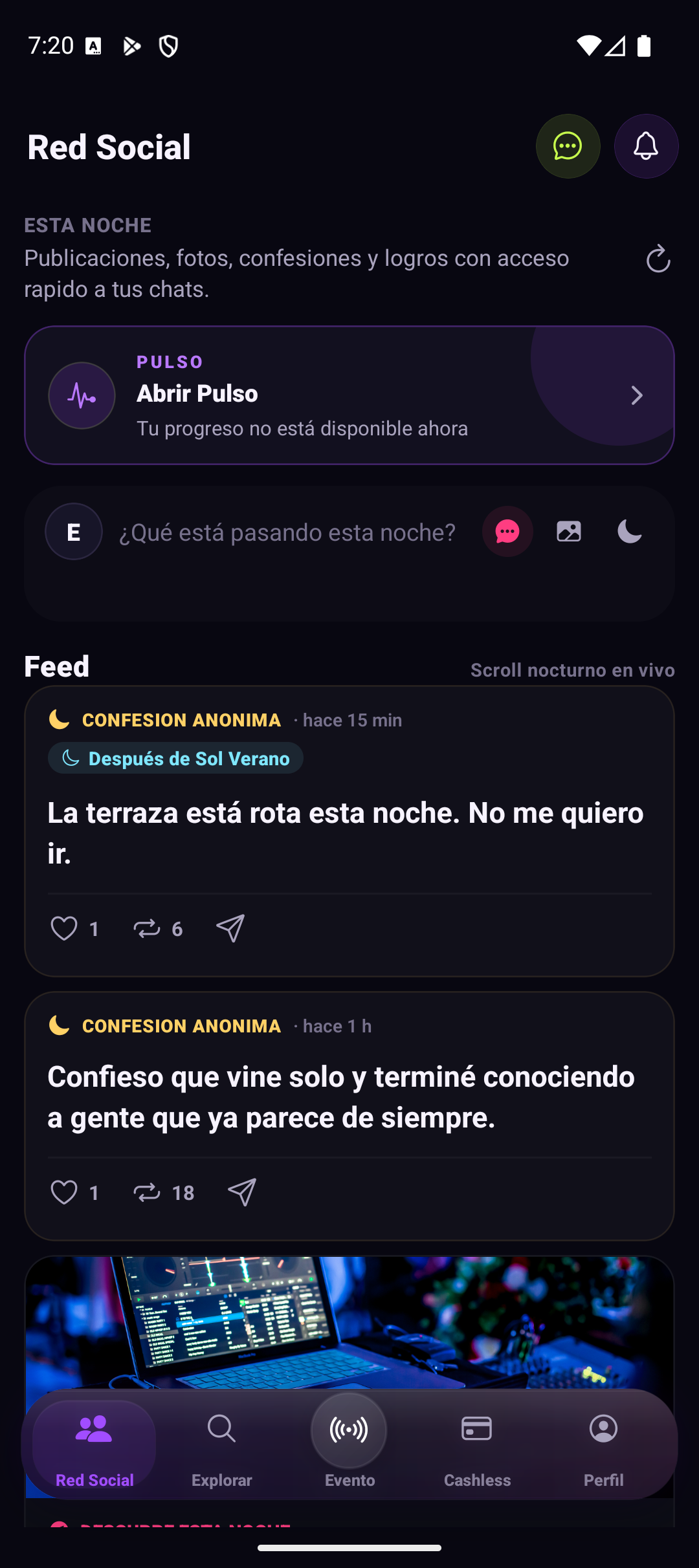 Captura de pantalla de la app Efymera
